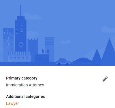 Основная и дополнительные категории бизнеса в Google Мой бизнес