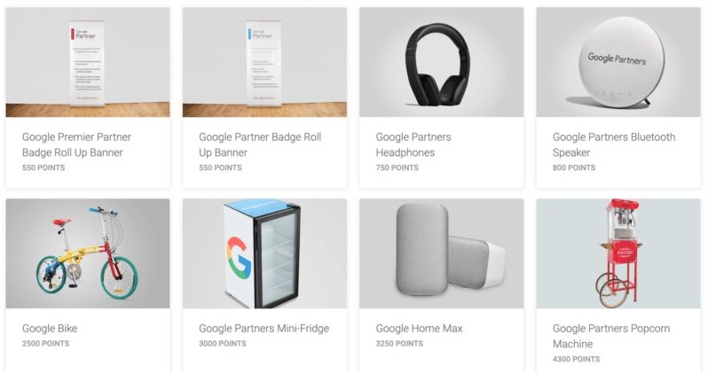 Подарки партнерам Google